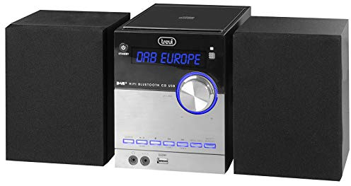 Trevi HCX 10D8 DAB Sistema Stereo Hi-Fi Digitale DAB+/FM CD MP3 USB Wireless, Stereo Compatto 30W con Display LCD, Telecomando, AUX-IN e 5 Equalizzazioni Audio