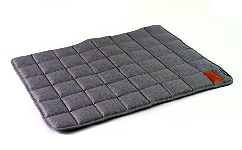 Mayaadi-Home Hundedecke Hundematte Hundebett Hundekissen Hundekorb Hundesofa Liegekissen Hundeautositz Gestepptes Orthopädisches Hundekorb Pflegeleicht Hund Buddy Grau M (60x50 cm)