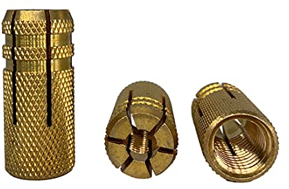 Confezione da 10 pezzi di ancoraggio in ottone M14 x 41 mm, manicotto per bullone di espansione, ancoraggio per mattoni in calcestruzzo, tasselli di espansione (10, M14 x 41 mm)