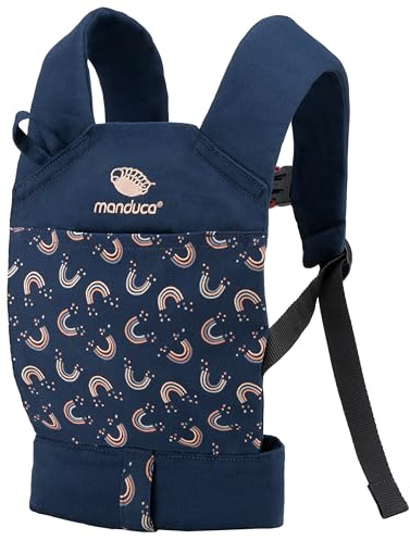 manduca Doll Carrier - Geeignet für Kleinkinder ab 18 Monaten - Puppenzubehör - Puppentragetuch aus Bio-Baumwolle für Babypuppen und Kuscheltiere ,Rainbow Night