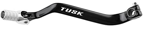 Tusk Folding Shift Lever Black/Silver Tip Compatible with Kawasaki KLR650 2022-2025/KLR650 Adventure ABS 2022-2025