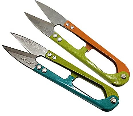 2 x Nähschere Faden Schere, sehr scharfe und widerstandsfähige Stahlschere, Nähfäden schneiden, professioneller Fadenschneider, Fadenschneider zum Nähen, Basteln,