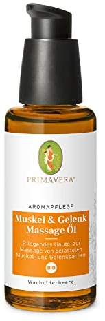 PRIMAVERA Aromapflege Muskel & Gelenk Massage Öl bio 50 ml - Aromaöl, Massageöl, Aromatherapie, ätherische Öle - Unterstützung bei der Mobilisierung von Muskeln und Gelenken - vegan