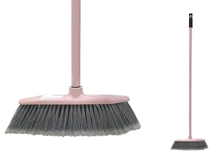 HERSIG - Escoba Rosa con Palo | Cepillo Rosa con Palo.