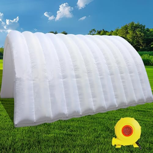 xmaybang Inflatable Tunnel Sports Entrance with Blower Football Tunnel Tent Entryway for Business Advertise Party Exhibition Promotion Street,Shop,Supermarket,School(White, 16.5 x 10 x 10FT)