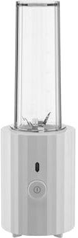 Alessi Plissé MDL17 W - Design Persönlicher Mixer, aus Thermoplastischem Harz, mit Behälter und Mini-Schredder aus PCGT, Europäischer Stecker 380 W, Weiß