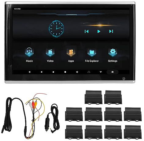 Sistema di Intrattenimento per Sedili Posteriori con Lettore MP5 per Auto, Monitor per Poggiatesta per Auto Touchscreen da 13,3 per Android 9.0 4 GB 64 GB ROM 1920 X 1080 4K