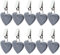 UMCHU 10 Pièces Clip de Poids pour Nappe,Poids pour Nappe de Table,Poids de Nappe en Forme de Cœur avec Clip,pour intérieur ou extérieur, Cuisine, fête de Mariage, Pique-Nique