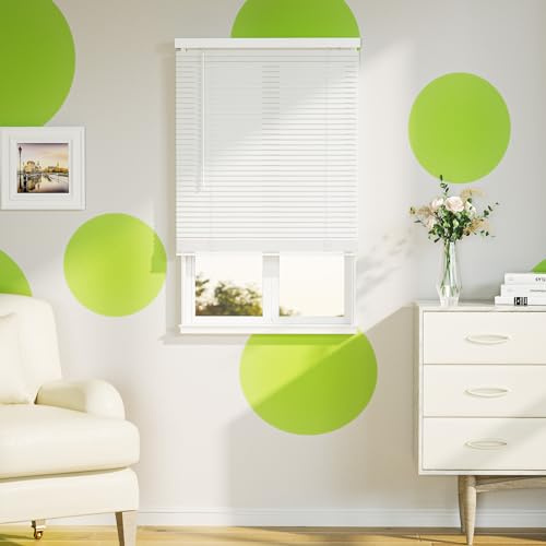 SZXIMU Window Blinds 30 W X 64 H, 1 Cordless Blinds for Indoor Windows, Room Darkening Mini Blind, Horizontal Blinds & Shades White for Home Bedroom Living Room Office Kitchen