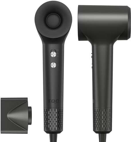 TQQ Asciugacapelli, Phon da 200 Milioni di Ioni Negativi, Motore Brushless da 110.000 giri/min per Asciugatura Rapida, Phon Capelli Professionale da 57 dB Adatto per Viaggi e Domestico