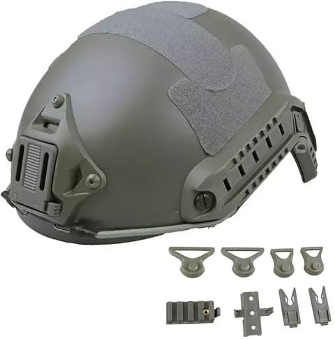 GF Corp Airsoft Helm X-Shield Fast MH Taktischer Helm Militär Ops Core Schutzhelm mit Kopftuch Sturzhelm für Freizeit Outdoor Paintball Tactical Top Helmet Foliage
