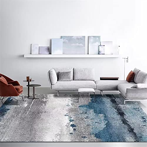 RUGMRZ Teppiche Schlafzimmer Teppich Badezimmer Rutschfester grau-Blauer einfacher Wohnzimmerteppich Flächenzubehör modern verformungsfrei Auslegware Teppichboden 60X90CM