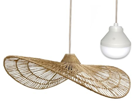 Lumisky Suspension MARBELLA NOMAD en jute naturel style bohème avec ampoule LED blanc/RGB nomade