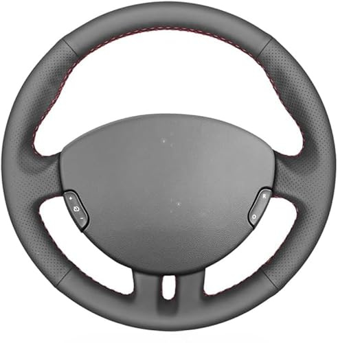 MEWANT Passgenauer Lenkradbezug zum Nähen für Stitch - für Clio 3 | Custom Stitch - für Clio 3 2005-2012 PU-Leder Atmungsaktiv Für Beheizte Lenkräder Langlebig