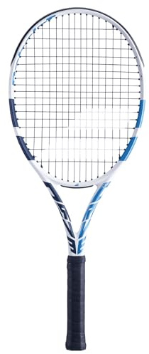 Babolat - Tennisschläger, Evo Drive Lite W Besaitet, Standardgröße, Blau/Weiß, Graphit, Ideal für Junioren im Übergang zum Erwachsenenmodell, Erhöhte Handlichkeit, Außergewöhnlicher Komfort