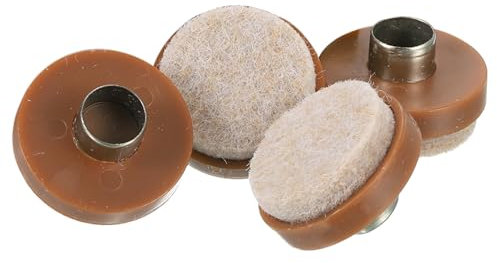 sourcing map Filzgleiter zum Nageln, rund, 2,5 cm, Stuhlgleiter, Bodenschutz für Holzmöbel, Stuhl, Tische, Beine, 4 Stück