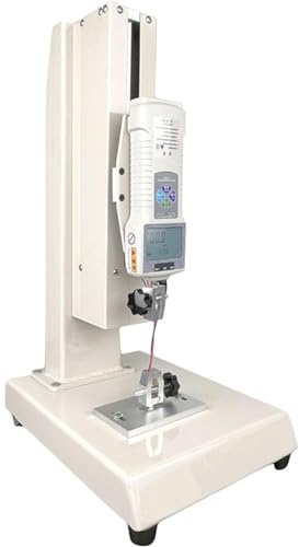Digital Force Gauge, Manual Force Gauge Stand, with Output Function, Hand Wheel Operated, 300mm/11.8 Stroke, with 5 Probe, Display Clear, for Tension and Compression Test