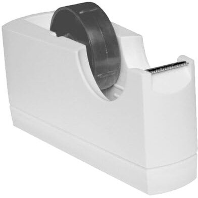VEPATIM Tischabroller für 19 und 25mm Klebefilm Klebeband Kern: 25 + 76mm weiß