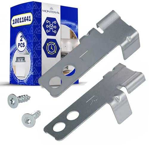 2 Pezzi Staffe per il Montaggio della Lavastoviglie da Incasso con Codice Originale 10011641 per Bosch per Balay per Siemens - MONTERAL