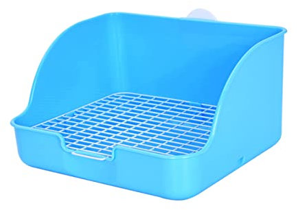 POPETPOP Kleintier-Toilette Spritzschutz Ecktoilette Aus Stabilem Plastik Für Kaninchen Meerschweinchen Chinchilla Leicht Zu Reinigen Auslaufsicher Geeignet Für Kleine Käfige Und Haustier-w