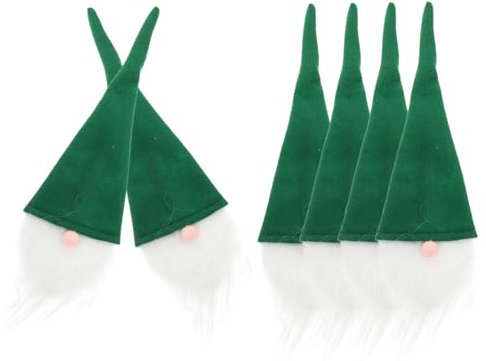 TINEASUR 6 Pièces Support Bouteille De Vin GNOME De Noël Couvre-Bouteilles De Vin Décoration De Table De Noël