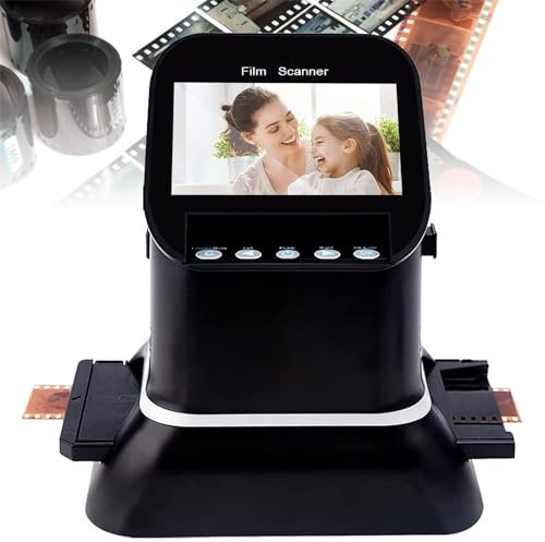 LXWKAI Scanner per Diapositive da 22 Milioni di Pixel, convertitore Digitale per pellicole ad Alta risoluzione, converte Negativi e Diapositive da 35 mm, 135, 126, 127 in JPEG Digitale