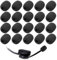 Ymapinc 20 Pack Mini Microphone Foam Covers, High-Density Black Microphone Windscreen, Universal Mic Foam Cover for Headset Microphones for Noise Reduction