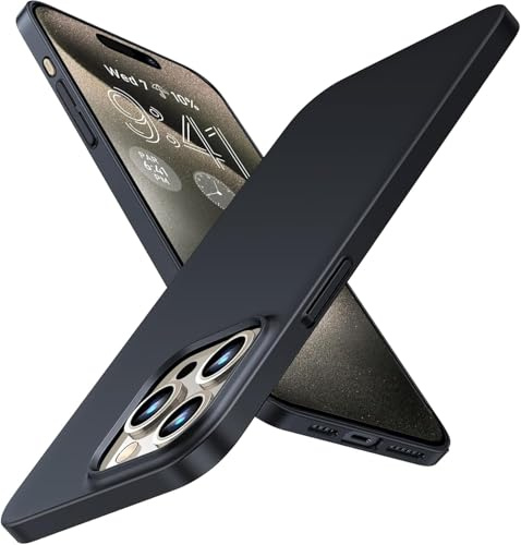 FAOMSEBS Cover Ultra Sottile per iPhone 15 Pro Max 6,7'' [Ultra Thin come Niente] [Finitura Opaca al Tatto] [Ricarica Wireless] Custodia Antiurto Robusto Cover per iPhone 15 Pro Max Case Slim 2023