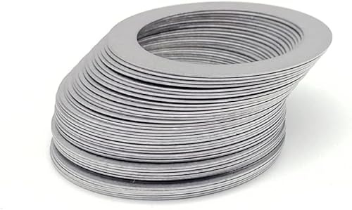 XLANDALYUEFA Arandelas 20 Arandelas Planas de Acero Inoxidable M10-M20 de 0,5 mm de Espesor, Junta Ultrafina, Junta de Ajuste de Alta precisión, cuña Fina SUS304(15x21x0.5)
