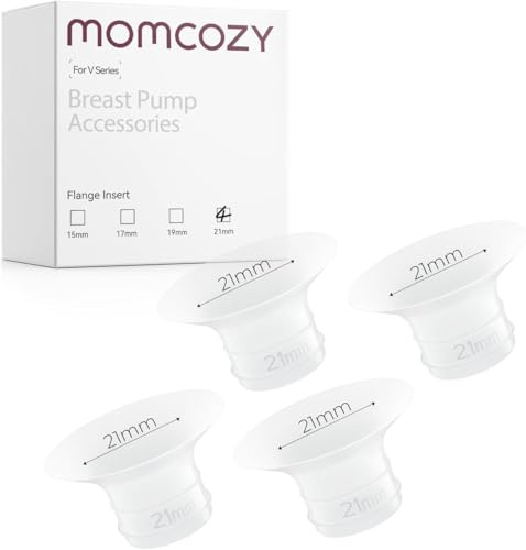 Momcozy Original V1 Pro/V2 Pro Breast Pump Replacement Accessories,Flange Insert 21mm Only for Momcozy V1 Pro/V2, 4PCS