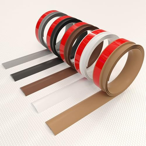 VQWQV Übergangsleiste Boden Übergangsprofil Selbstklebend PVC Vinyl Fußböden Abdeckleiste Für Fußböden Für Schwellenübergänge Mit Einer Höhe Von Weniger Als 0,5 cm(Weiß,3.5 * 0.7cm)