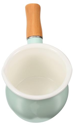 DIYEAH Casserole à Lait Émaillée Mini Légère et Polyvalente pour Cuisson Sauces et Soupes Compatible Induction Facile à Utiliser une Main Couleur Aléatoire Couleur Aléatoire