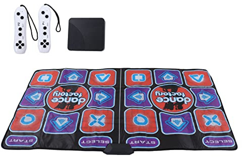 Fdit Dansmatta med Blinkande Pilar, 160x92 Cm PVC-musikdansmatta för TV-datoranslutning och Family Fitness Game
