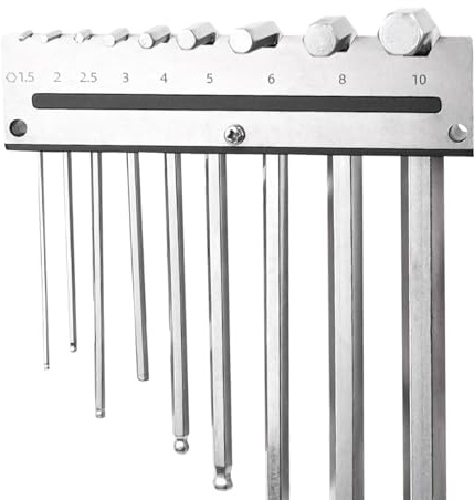 Soporte De Llaves Hexagonales - Estante De Paneles De Herramientas De Aleación De Aluminio, Diseño De Llaves De Precisión, Elemento De Disposición De Ranuras Con Etiqueta, Estructura D