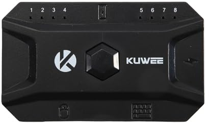Vryzmo Bluetooth Hub USB 5.0 Convertidor de Teclado y Mouse con Cable a Adaptador de Concentrador InaláMbrico Compatible con 8 Dispositivos para Tableta, Computadora PortáTil, MóVil