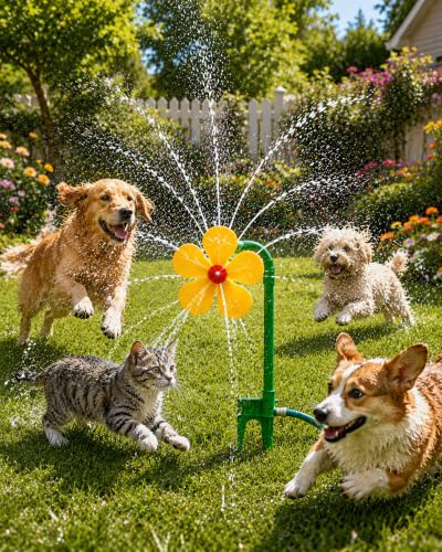 Crazy Daisy Sprinkler for Dogs, Crazy Daisy Water Sprinkler
