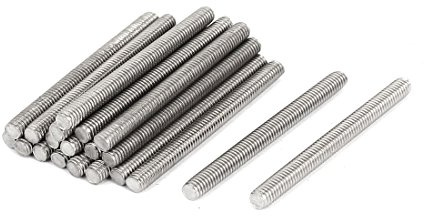 sourcing map 20 Stück Gewindestangen M4x45mm Edelstahl 304 Gewindestift Metrischem Vollgewinde Bar Gewindestäbe für Befestigung CNC-Werkzeugmaschinen 3D-Drucker Industrie Geräte