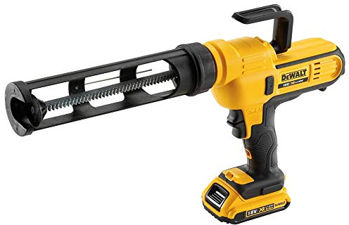 DeWalt, Pistola per Silicone XR 18V, forza di spinta 2500N (254Kg), velocità di spinta 51-533 mm/min, dispositivo a cartuccia, dimensione canestro 300-310 ml