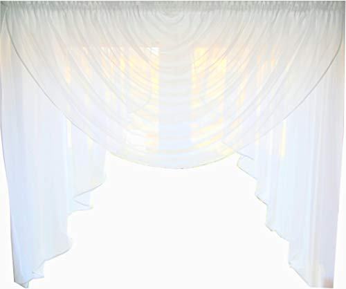 Fertiggardine aus Voile NEU Top Design Set Schöne Gardine HG-1 Modern (Fensterbreite 140-190 cm)
