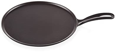 Le Creuset Crepera pequeña de hierro fundido, Apto para todas las fuentes de calor, incluso inducción, Negro Mate, 27 cm, 20136270000460