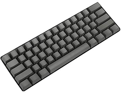 NPKC Blank Thick PBT OEM Profile 61 ANSI Keycaps for MX Switches Mechanical Keyboard (Dark Gray)(Only Keycap)