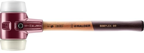 Halder 3078080 soft-face mazo con acero fundido Superplastic/nylon vivienda, multicolor, 80 mm