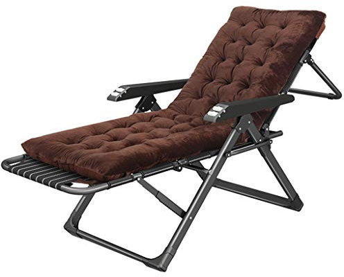 LHNLY-Liegen Relaxsessel mit Massagefunktion Metall Gestell Relaxliegen Klappbar für Wohnzimmer Balkon | Liegestühle Liegestuhl Bürostuhl Liegender | Recliner Armchair Comfort Gartenmöbel, Braun