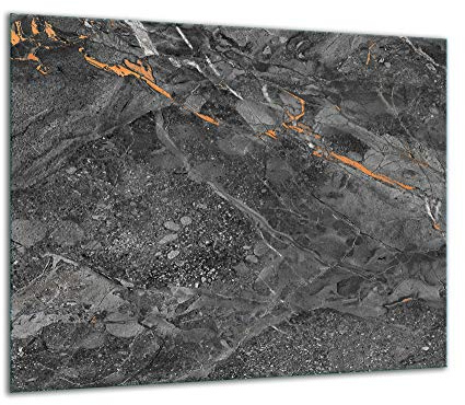 TMK ArtDeko Herdabdeckplatte 1 Teilig 60x52 cm - Spritzschutz Herdabdeckung – Herdschutz aus Sicherheitsglas – Robust, Hygienisch & Rutschfest– Schutz für Induktion, Ceran, Gas & Elektro