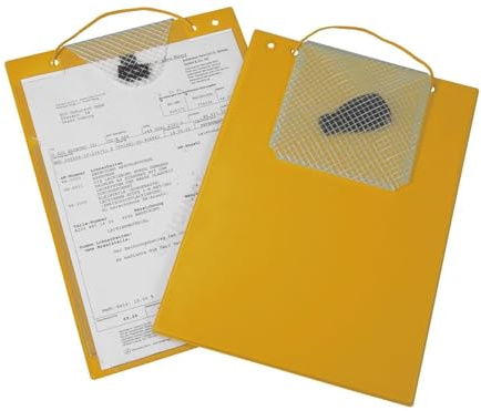 Auftragstasche Turbo, DIN A4, mit Schlüsselfach, Gelb, Verpackungseinheit: 10 STK