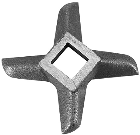 Stahlklinge Kreuzungsförmige professionelle Küche Lebensmittel Fleischwolf Klinge Fleischwolf Ersatzteil Silber Optional Größe(#8)