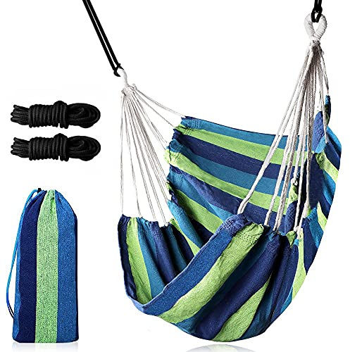 Gohytal Chaise Suspendue Jardin, Sièges Suspendus, Hamac d'intérieur, Chaise Balançoire pour Enfants et Adultes, Jusqu'à 150 kg, Chaise Suspendue pour Extérieur, Terrasse, Camping, Plage, Voyage