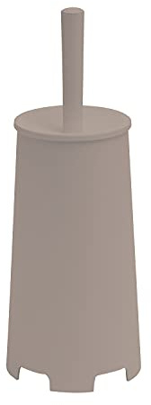 GEDY G-Oscar Scopino WC da appoggio Colore Tortora Chiaro, 35X13X13 CM Peso 0,396 kg, scopino Bagno con setole Realizzato con Resine termoplastiche, Anni di Garanzia 2, Design R&S Gedy