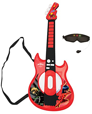 Lexibook, Miraculous, elektronische Gitarre, K260MI | Mikrofon und Brille inklusive, 2 Spielmodi, Demo-Songs, MP3-Eingang