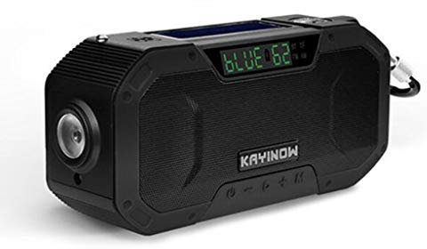 Multifunctional Ipx6 Waterproof Portable Bluetooth Speaker, Wireless Solar Generator Radio with Led Flashlight, Am Fm5000Mah Hand Crank Mobile Phone Charger, Sos Alarm, Compass, C-F